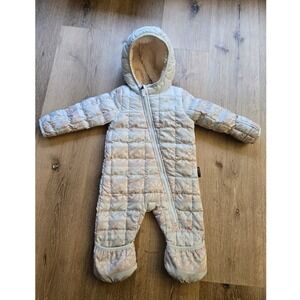 The North Face Baby One Piece Fleece-Lined Suit 3–6 Months – Gray & Light Blue